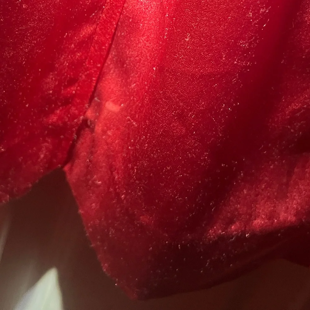 Betsey Johnson 95% Silk Ruched Mini Vintage Dress in Red - Picture 5 of 16